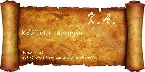 Kürti Azurea névjegykártya